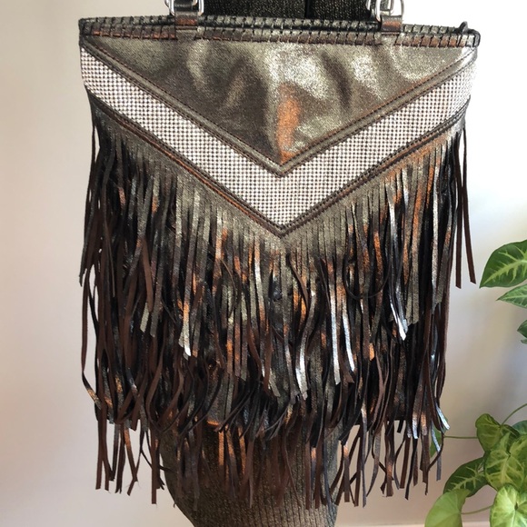 Charming Charlie Bling Glimmering fringe Purse Bag NEW